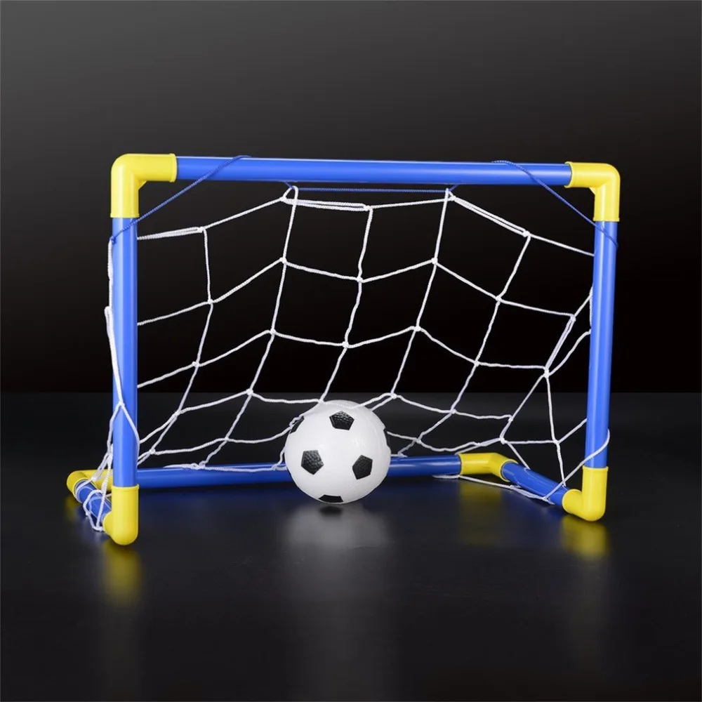 

Outdoor Games Toys Folding Mini Football Soccer Ball Goal Post Net Set Pump Kids Sport Indoor Home Child Birthday Gift Plastic