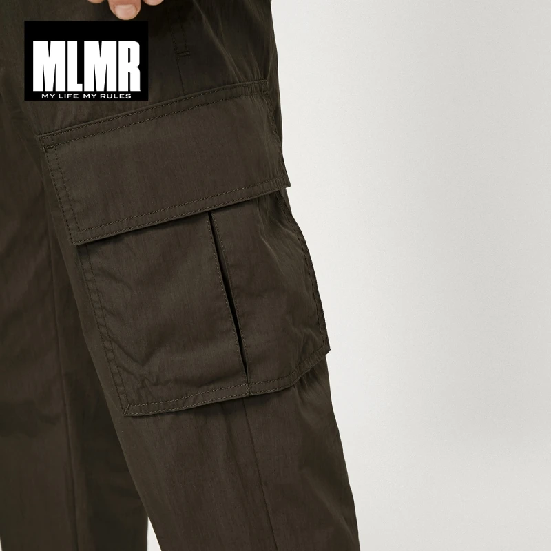 MLMR мужские однотонные хлопковые брюки-карго зауженные укороченные брюки JackJones