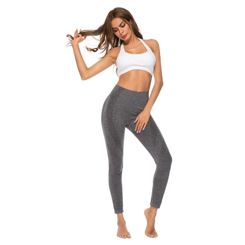 Штаны для йоги спортивные женские леггинсы облегающие брюки фитнеса эластичные
