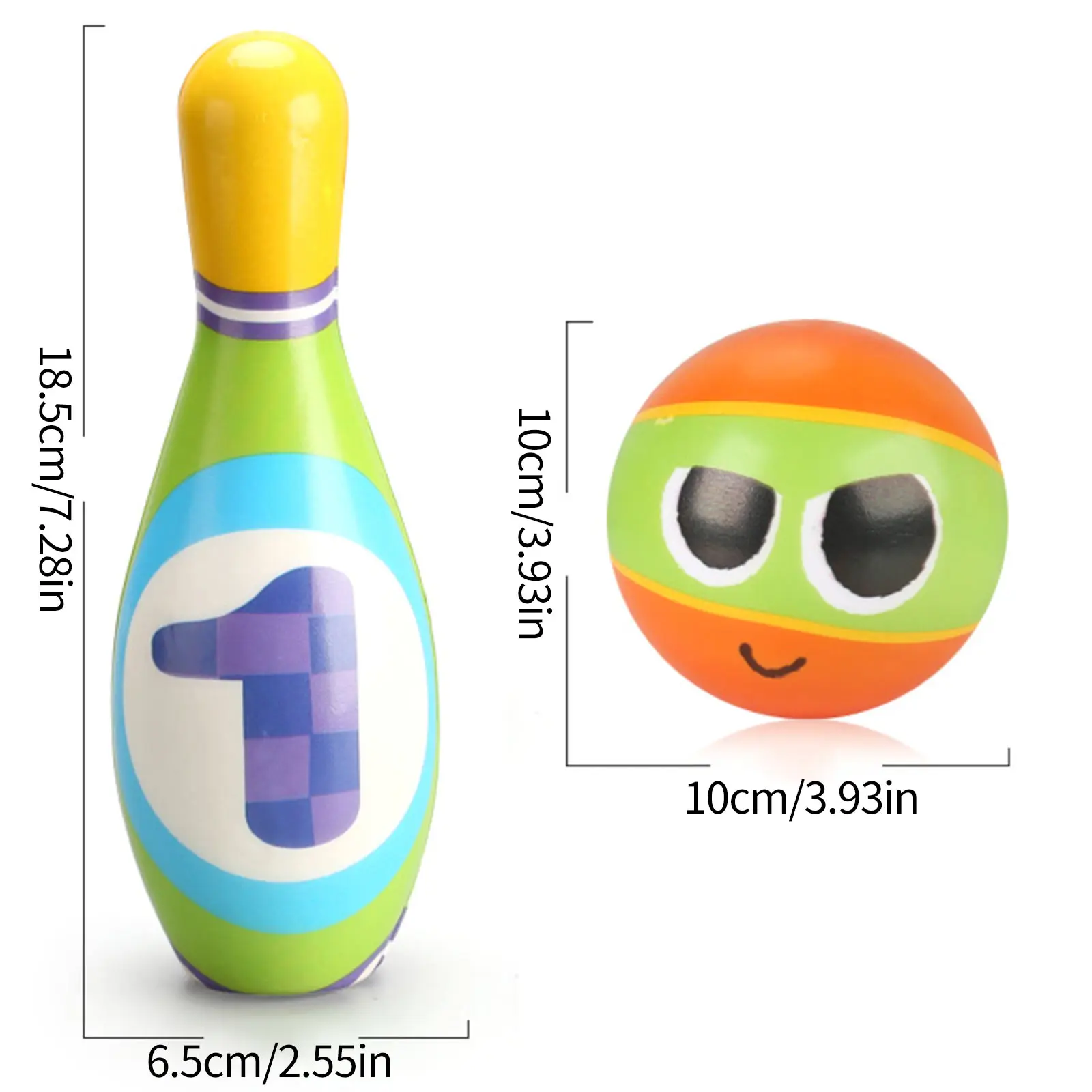 

Bowling Toy Educational Bowling Game Set Colorful Element Bowling Toy Kit Non-Toxic Children'S Bowling Set Soft For Children