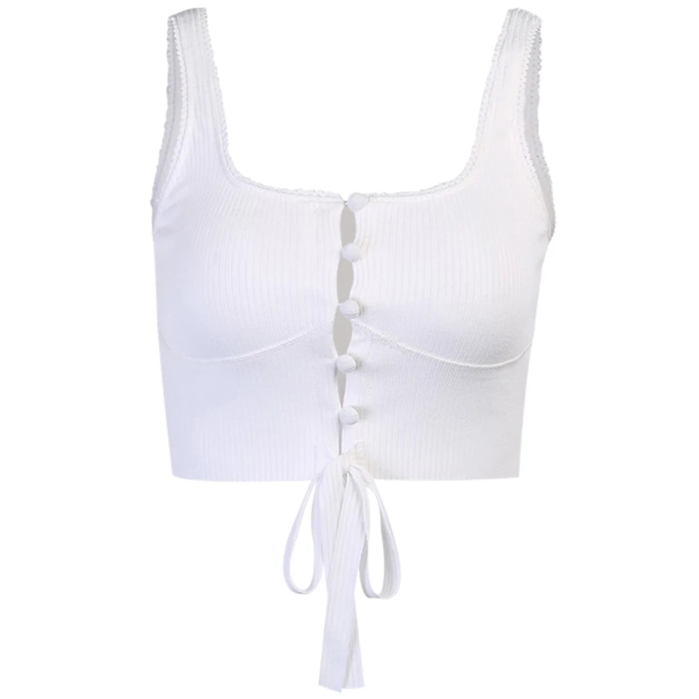 Летний женский пикантный кроп топ модный однотонный короткий без рукавов на