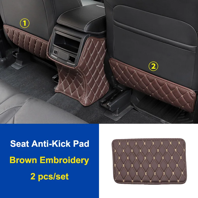 Seat Brown A QHCP микрофибра Leathe автокресло анти-удар коврик подлокотник анти-ребенок-удар колодки B столб столбы для Subaru Forester стайлинга автомобилей - Название цвета: Seat Brown A