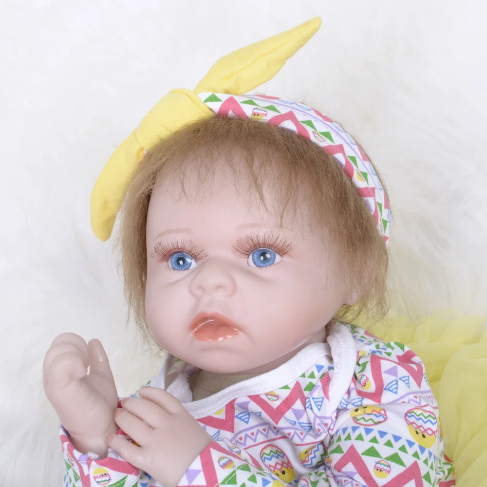 55 см moher Reborn Baby силиконовая Ткань куклы для тела Фигурки игрушки Симпатичный