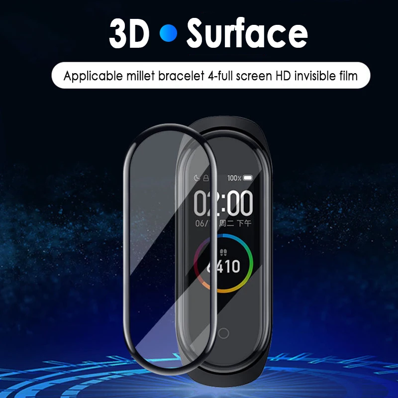 Гидрогелевая защитная пленка 4 шт. для Xiaomi Mi Band полноэкранная проницаемая