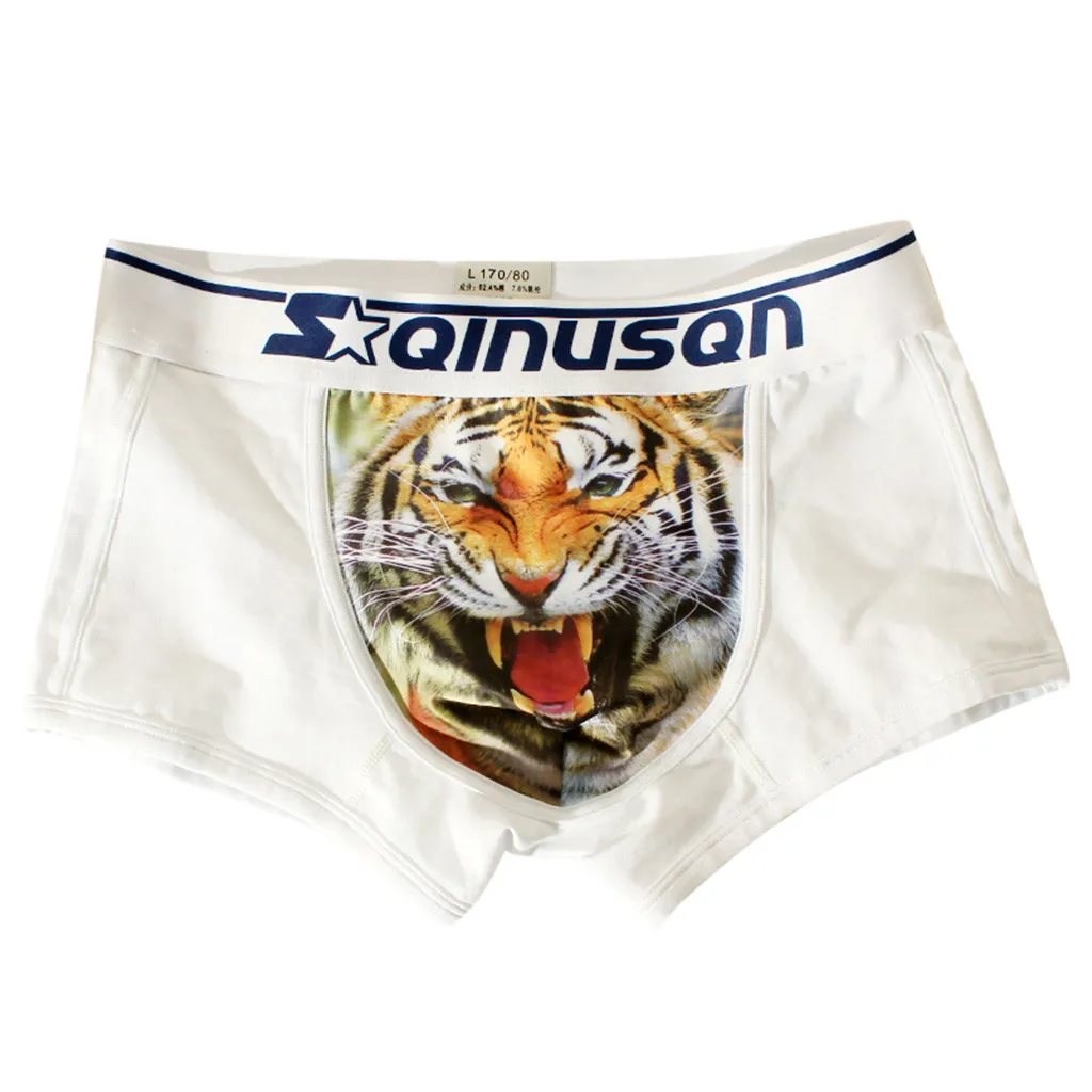 SAGACE мужское сексуальное нижнее белье с 3D принтом тигра трусики ярких цветов для