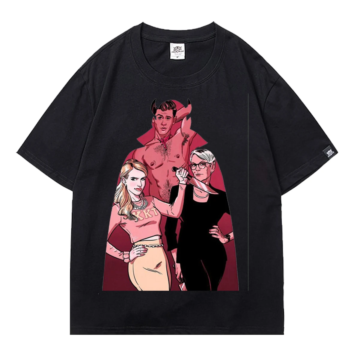 

Scream Queens T-shirt Anime Short Sleeve T-shirts Free Shipping 2021 One Piece Men T-shirt T Shirt for Men Anime Short Sleeve