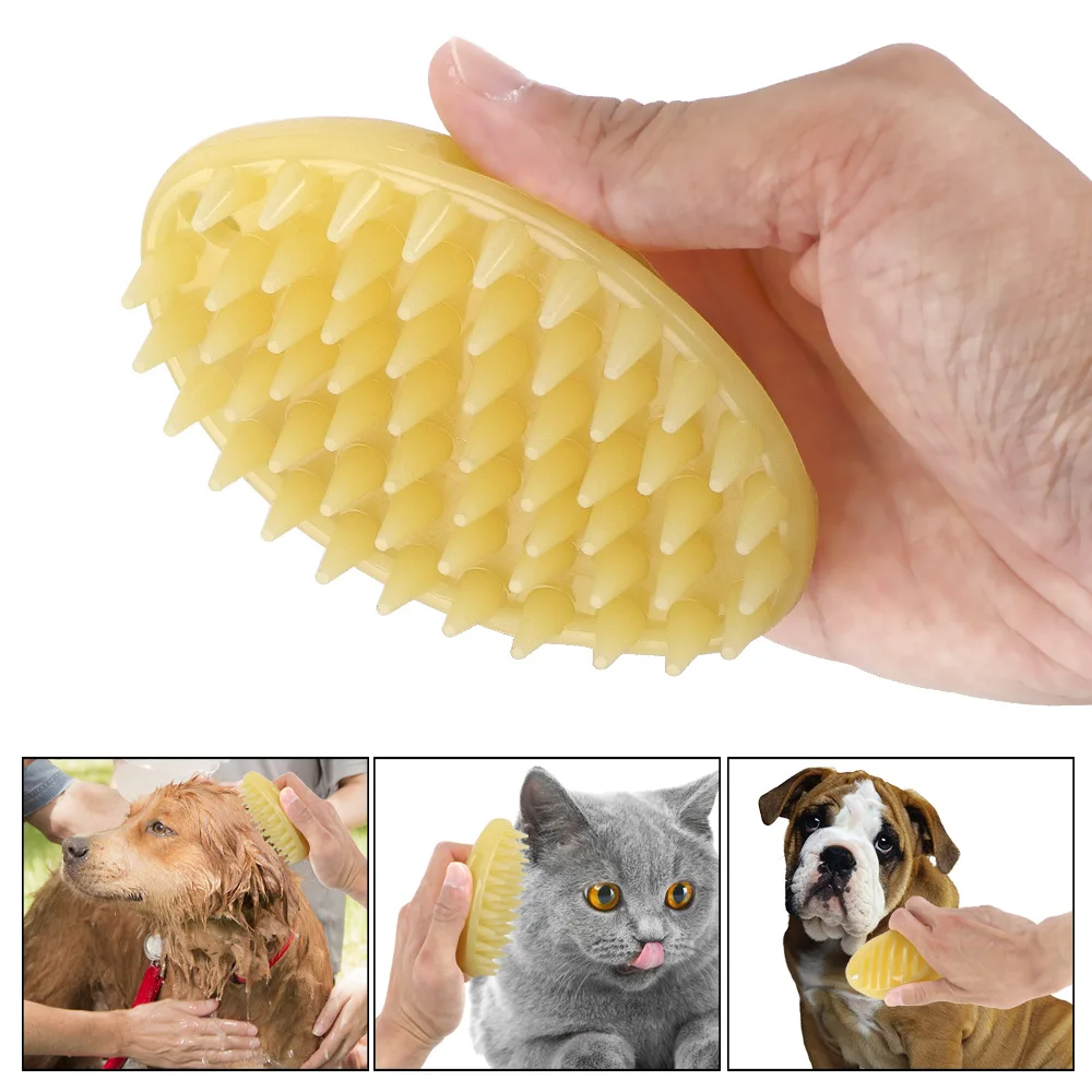 

Pet Washer Quickly Cleaning Brush Pet Products Dog Cat Soft Gentle Silicone Bristles Cleaner Puppy Wash Tools Comb Massage Brush