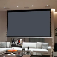 electric in ceiling tab tension projection screen 3d silver grey fabric professional factory for 3d projection