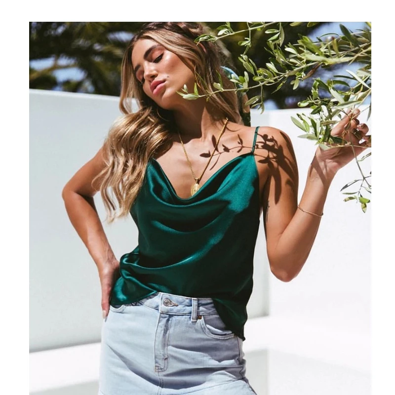 

Cowl Neck Satin Feel Cami: One ($12.95) or Two ($19.95)