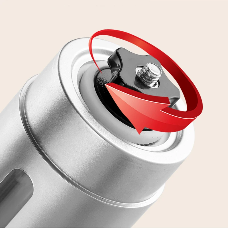 

Manual Coffee Grinder Pepper Spice Mills Brushed Stainless Steel Whole Bean Burr Coffee Grinder Kitchen Accessories Gadgets