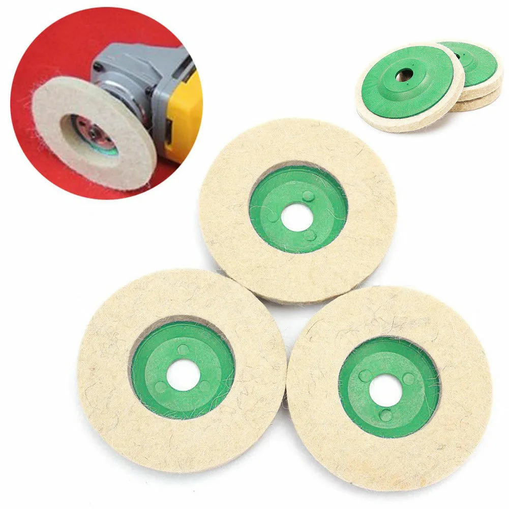 

3 Pcs Polishing Wheel Grinding Disc 90mm*16mm Wool Polishing Angle Grinding Wheel Felt Polishing Disc Polisher Parts