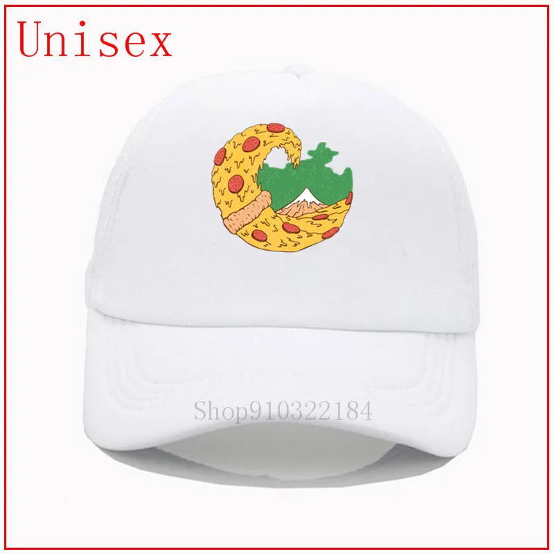 The Great Pizza of Kanagawa Japan Fuji Mountain trucker hat hats for men baseball fitted anime dad | Аксессуары для одежды