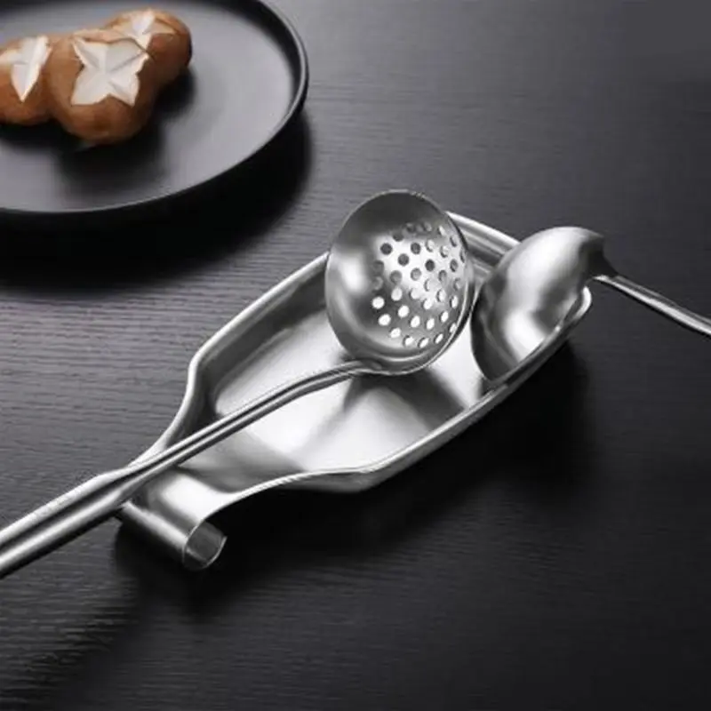 

Нержавеющая сталь 304 подставки для ложек для буфет для кухни, свободный, прочный матовый, 8,2 дюйма на 4,2 дюймов