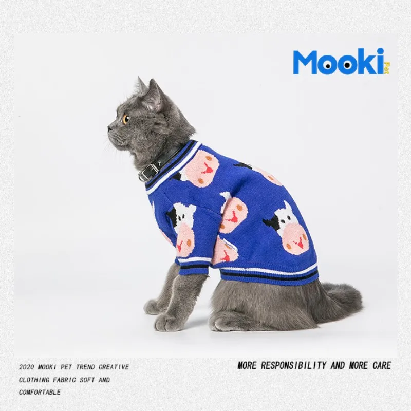 

MOOKIPET Personalised Pet Cat Dog Clothes Autumn and Winter Cats Dogs Sweater for Dogs Small Sphinx Cat French Bulldog Chihuahua