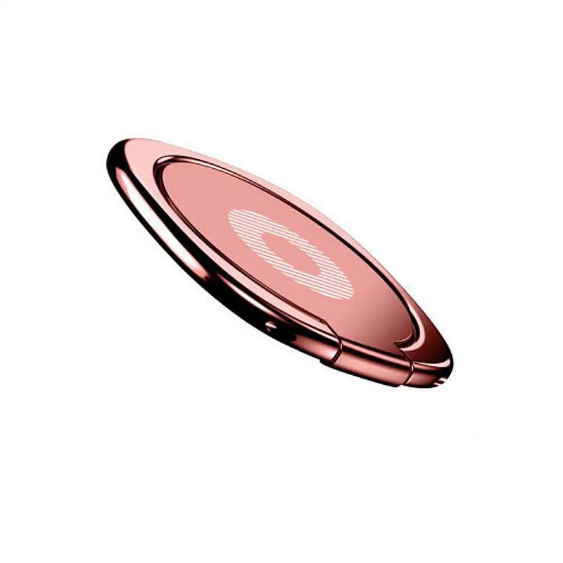 Rose Gold Универсальный многофункциональный держатель для мобильного телефона, вращающееся на 360 градусов магнитное кольцо для телефона, устанавливаемое в автомобильную вентиляционную подставку - Цвет: Rose Gold