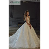 ivory lace sleeveless v neck bridal gowns floor length princess a line wedding dress chapel train custom made