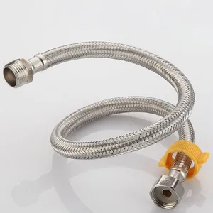 Гибкий шланг для кранов из нержавеющей стали, для ванной, кухни, одинарный холодный шланг, водопроводный шланг, аксессуары для крана 12