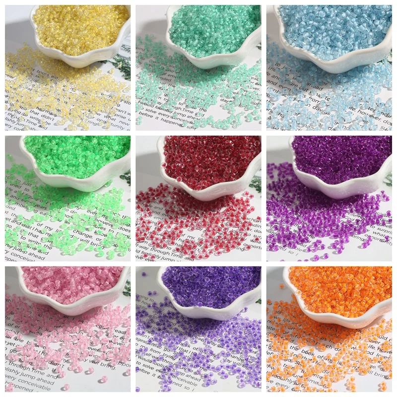 

2mm/3mm/4mm Dye Core Rice Beads Glass Loose Beads Seed Handmade DIY Jewelry Making Homemade For Bracelets Necklace Earrings