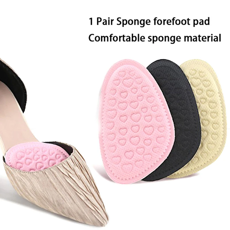 

1 Pair Women Forefoot Insole Sponge Shoe Pads Support Massage Insert Cushion