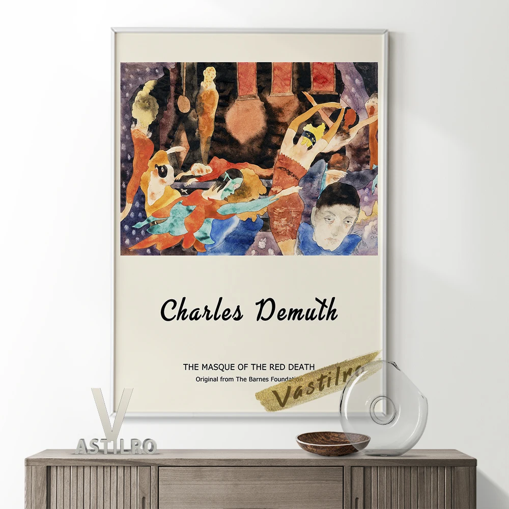 

Charles Demuth Exhibition Museum Vintage Art Prints Poster The Masque Of The Red Death Retro Canvas Painting Office Hotel Decor