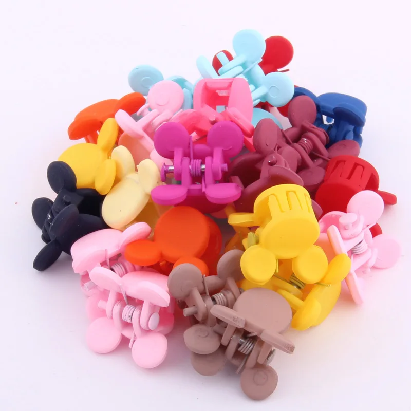 

Hot Sale Mini Hair Claw for Girls Haar Accessoires for Kid Multicolor Cute Rabbit Head Hairpin Small Size Mickey Clips for Child