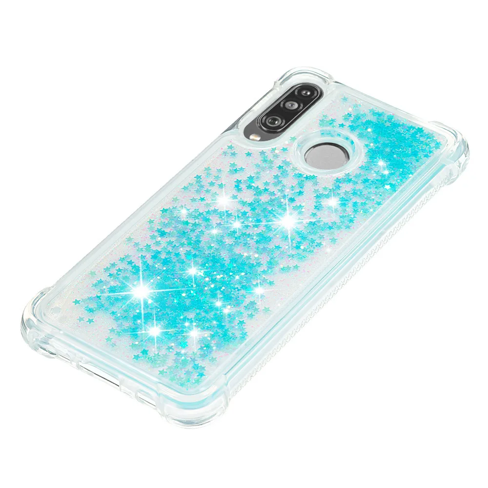 Силиконовый чехол-Бампер для Huawei P30 Lite Honor 20S MAR-LX1H MAR-LX1M милый Блестящий жидкий