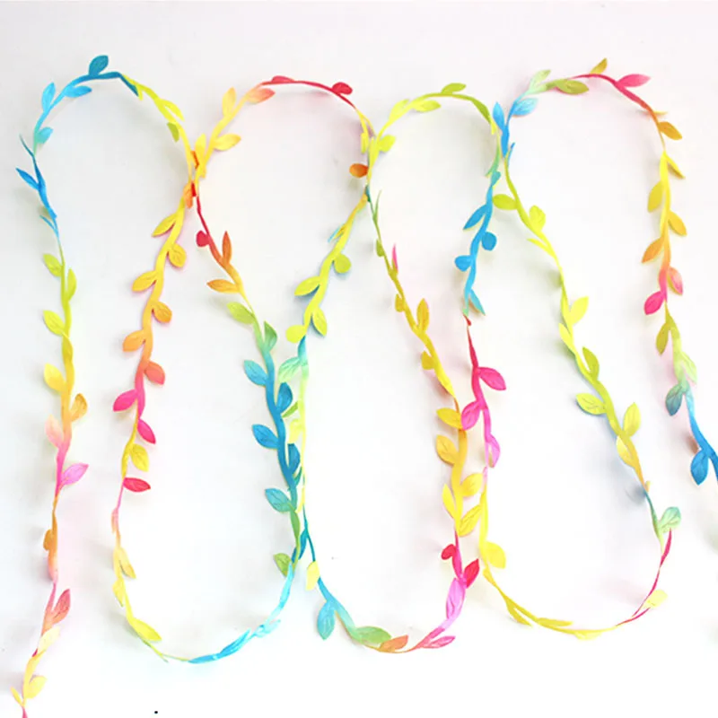 Шелковые листья ручной работы искусственные зеленые для свадебного украшения