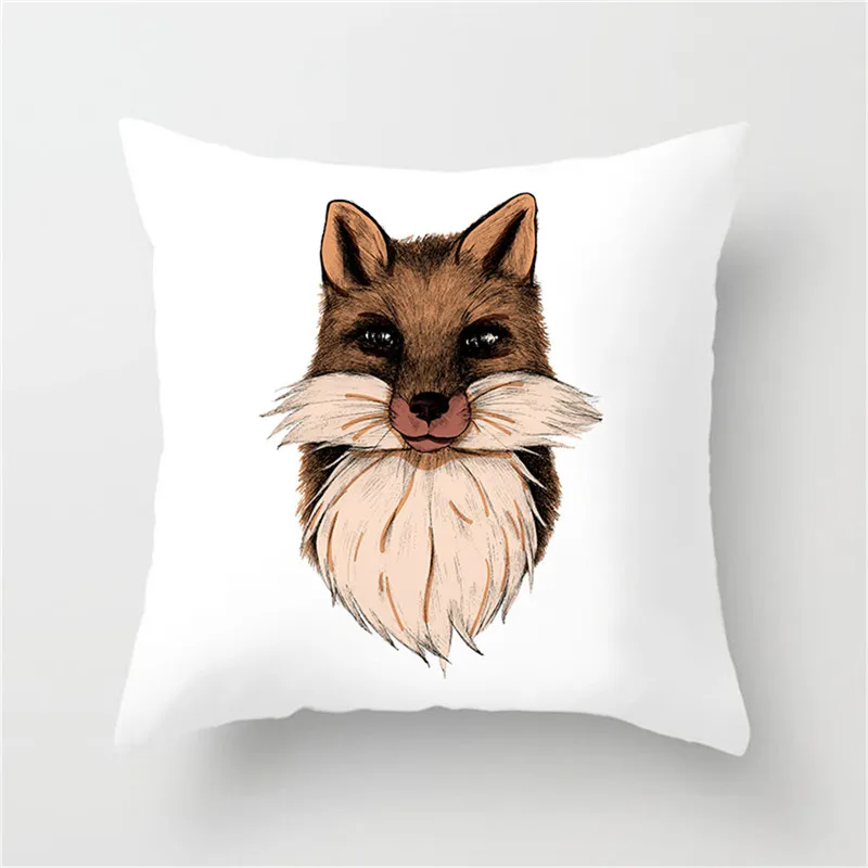 Fuwatacchi чехол для подушки с изображением животных Лошадь волк белка Зебра тигровая