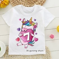 new hot sale girl t shirt 4 15 years old birthday digital printing childrens tshirt fashion baby girl tshirt birthday clothing