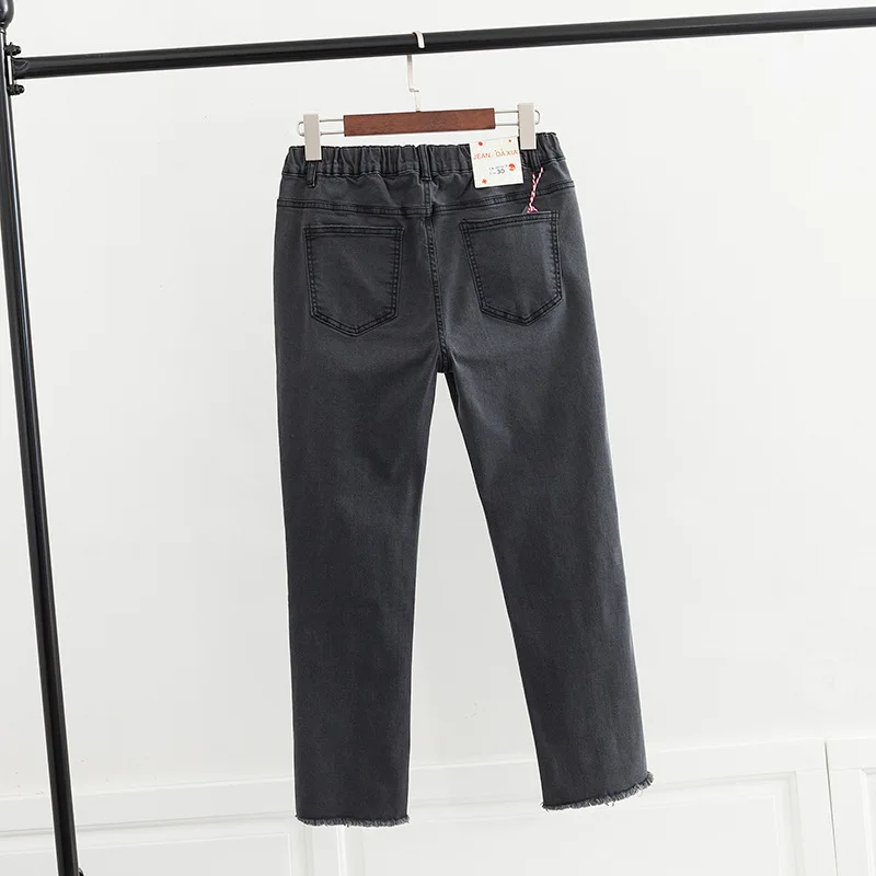 Новые весенние женские джинсы больших размеров большие объемы и дополнительная