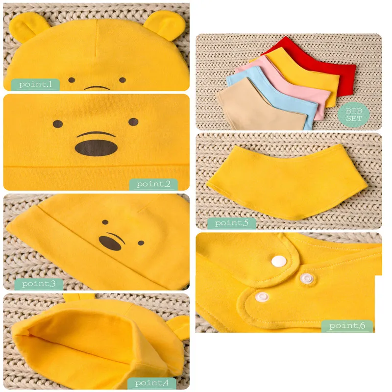 2 шт./комплект детская вязаная шапочка с ушками медведя | Детская одежда и обувь