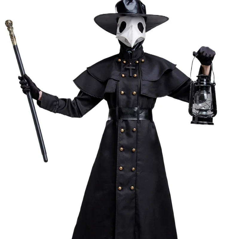 

Medieval Steampunk Style Halloween Adult Ant-Man European and American Plague Doctor Beak Crow Mask Cosplay Costumes