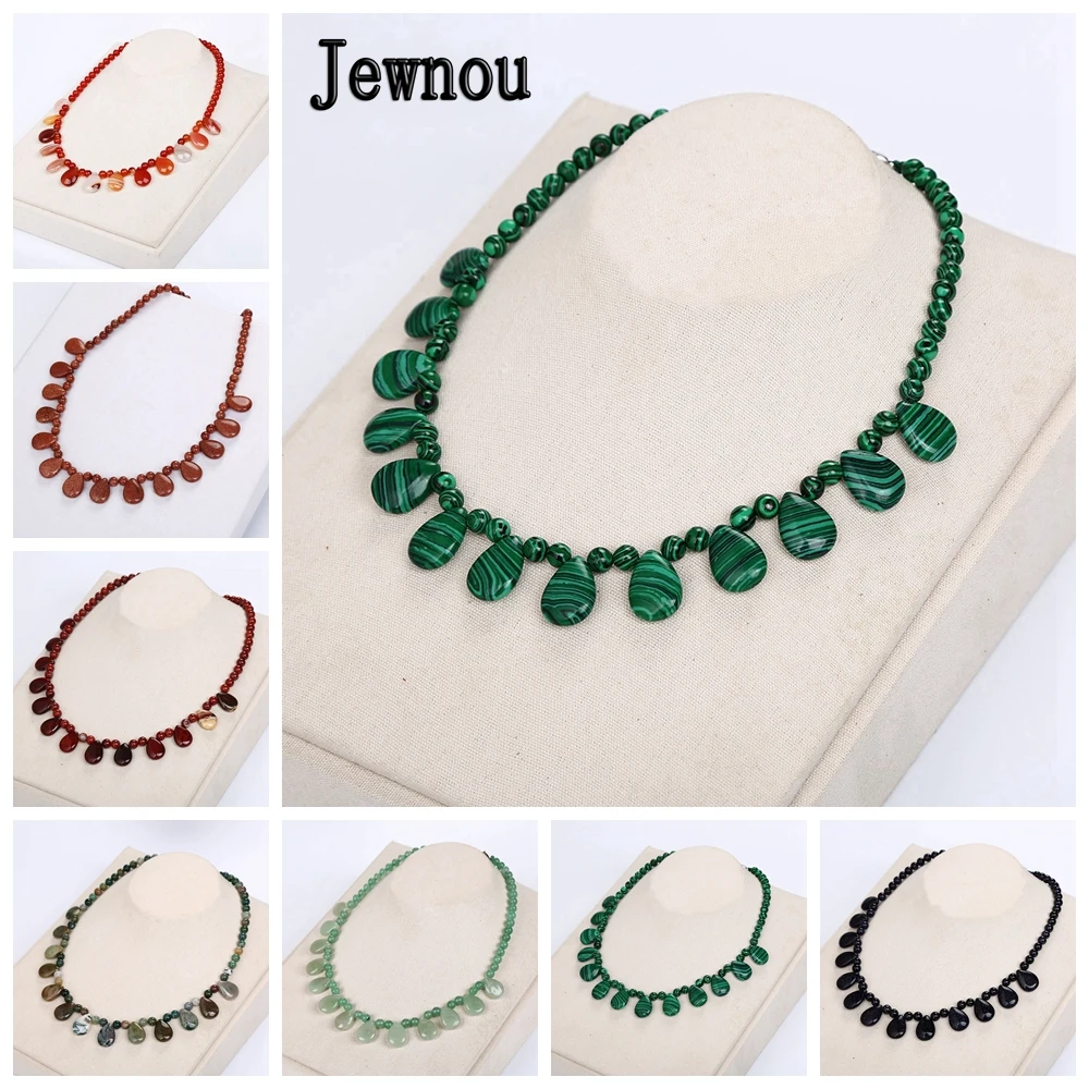 Jewnou малахитовое ожерелье овальное бисерное s натуральный камень аксессуары