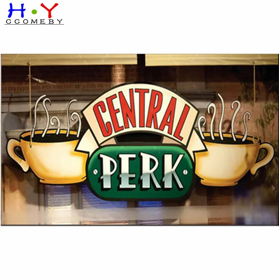 

Friends TV Show Central Perk Cafe Diamond Painting Diamond Embroidery Cross Stitch for Home Coffee Decoration wall art