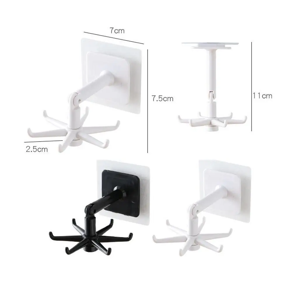 

Rotatable Hook Top-mounted Wall-mounted Kitchen Storage Rack Free Punch Bathroom Storage Hook