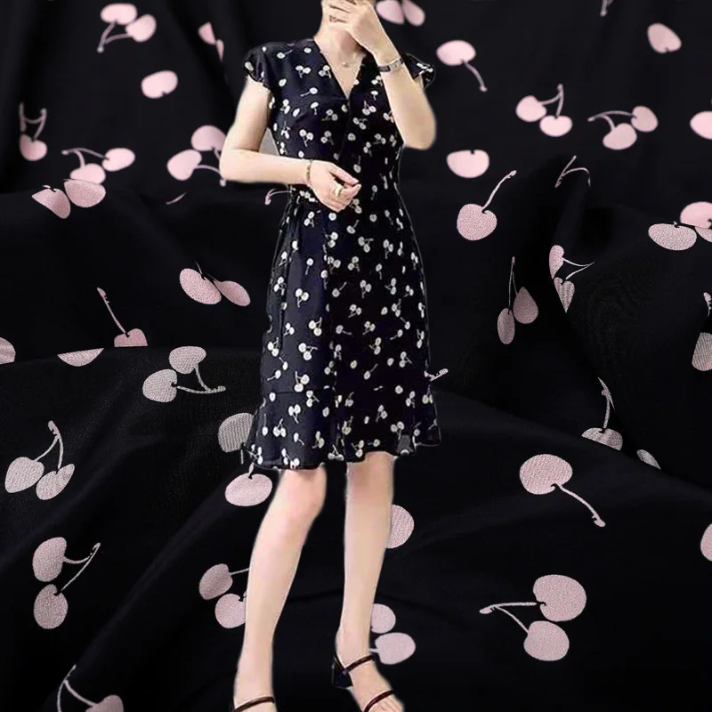 

140 * 100cm 16 M / M Silk Crepe -De-Chine Fabric Digital Printing Silk Clothing Shirt Dress Fabric