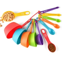 12pcsset measuring cup spoon with scale sugar cake teaspoon cooking kitchen baking milk powder coffee spoon measuring tools