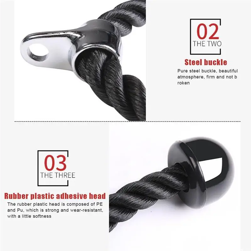 

2021 Strength Training Fitness Equipment Pull Rope Resistance Bands Pulley System Triceps Training Fitness Equipment Pull Rope
