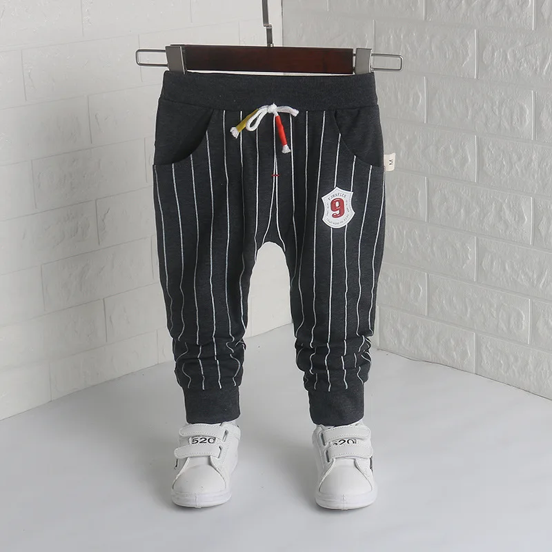 Штаны в полоску для маленьких мальчиков От 0 до 3 лет года штаны шаровары