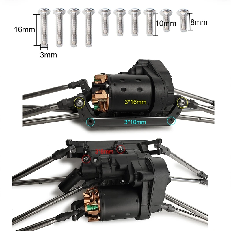 

Metal Bottom Plate Gearbox Bottom Base Mount Middle Skid Plate for 1/10 RC Crawler Axial Capra 1.9 UTB AXI03004 Parts