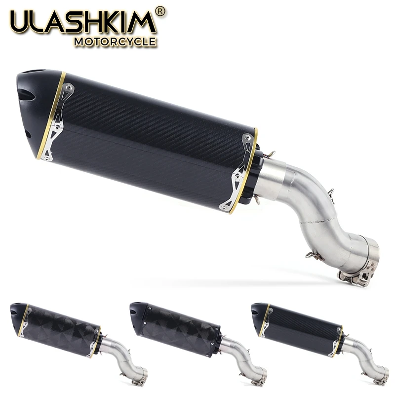 

Бесплатная доставка, мотоциклетная выхлопная средняя труба, глушитель, полная система, труба, труба без шнуровки для Kawasaki Z900 Z 900 2017 2018