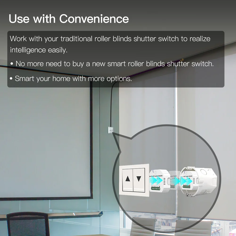 Переключатель для штор Tuya Smart Life Wi-Fi RF433 пульт дистанционного управления