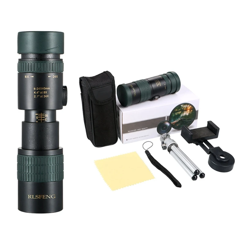 

8-24x30 Zoom Monocular Telescope Smartphone High Quality Powerful Foldable BAK4 Retractable Hunting Optics Handheld