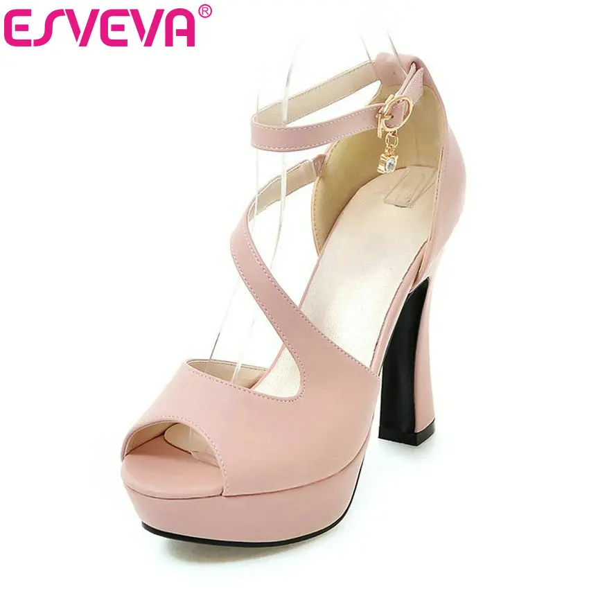 Женские туфли-лодочки на шпильке ESVEVA белые свадебные туфли платформе с открытым