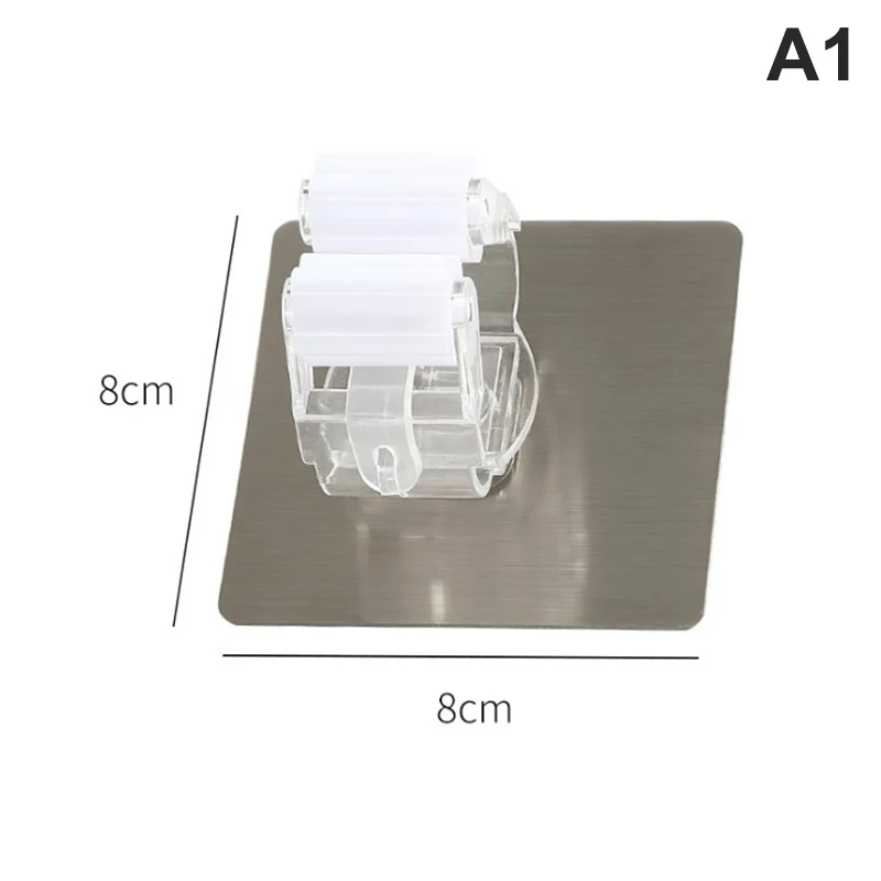 

1pcs Adhesive Multi-Purpose Hooks Wall Mounted Mop Organizer Holder Kitchen bathroom Strong Hooks Hot Sale