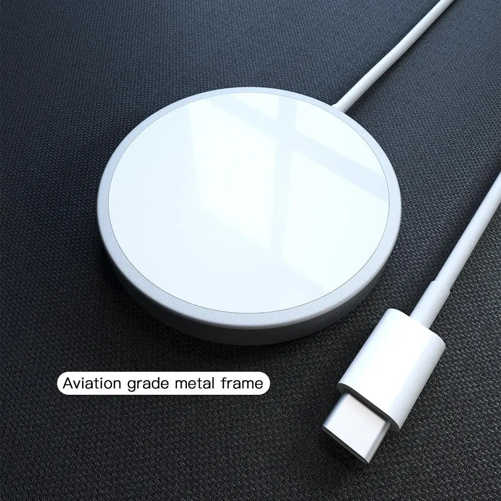 15w qi magnetic wireless charger for iphone 12 pro max mini with fast charging usb c integrated cable quick pd adapter free global shipping