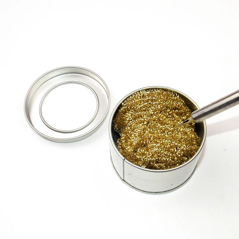 

Cleaning Ball Desoldering Soldering Iron Mesh Filter Cleaning Nozzle Tip Copper Wire Cleaner Ball Metal Dross Box Clean Ball