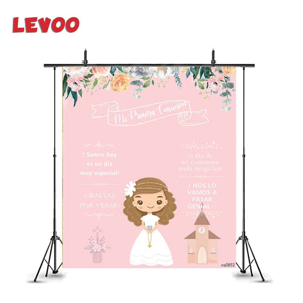 Виниловый фон для фотосъемки LEVOO с изображением девушки на Первое причастие