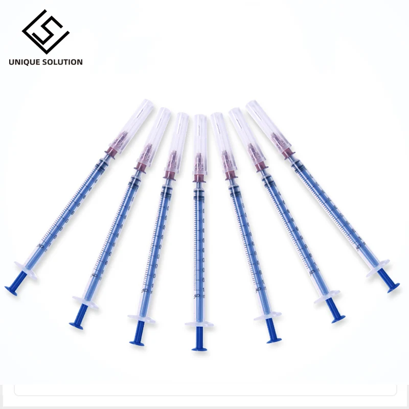 Одноразовый шприц для пластиковой промышленности 1 мл с иглами куб. См стерильные