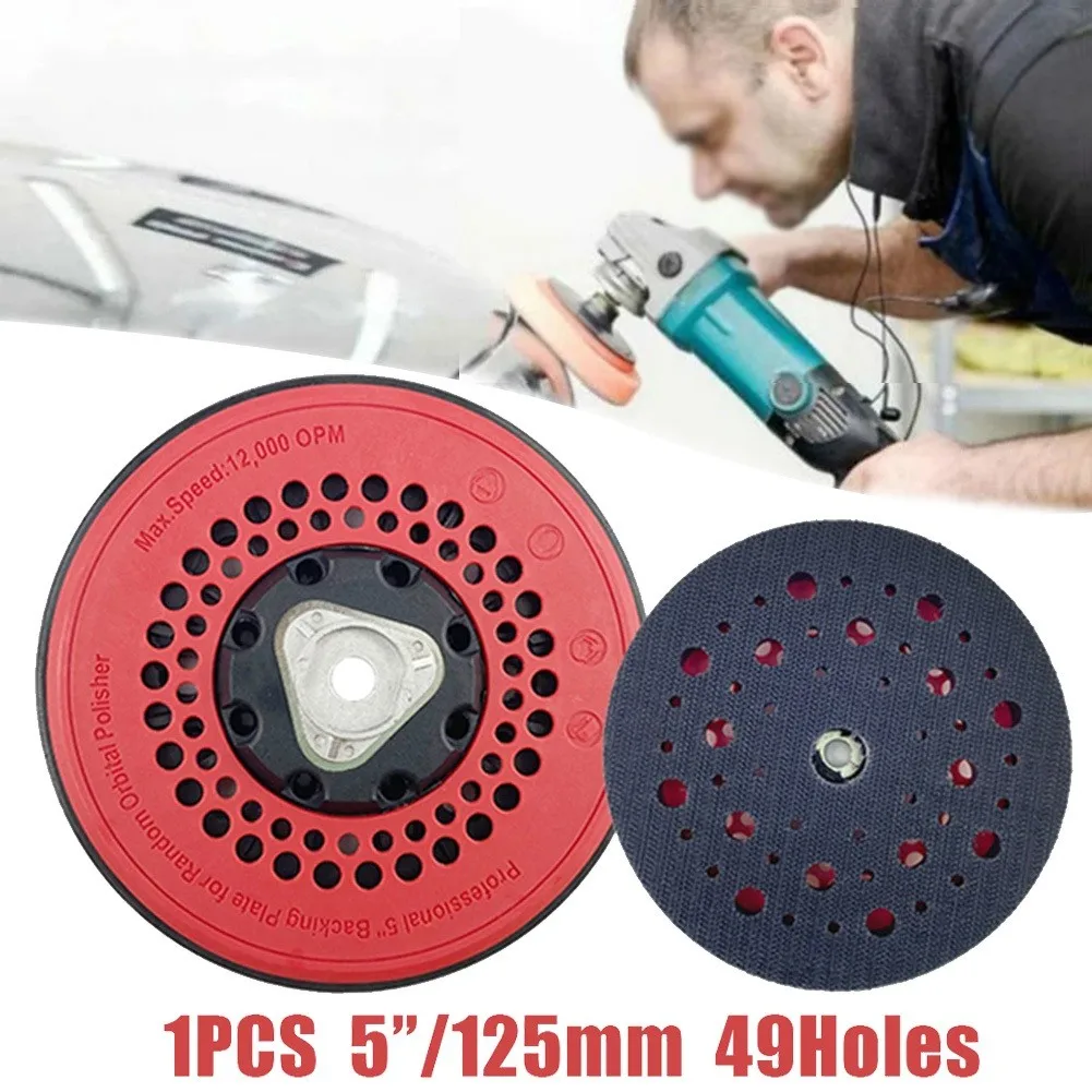 

5"125mm 49Holes Sanding Pad Backing Pad For DA Power Sander Polisher Tools With Heat Emission Holes Electrical Tools